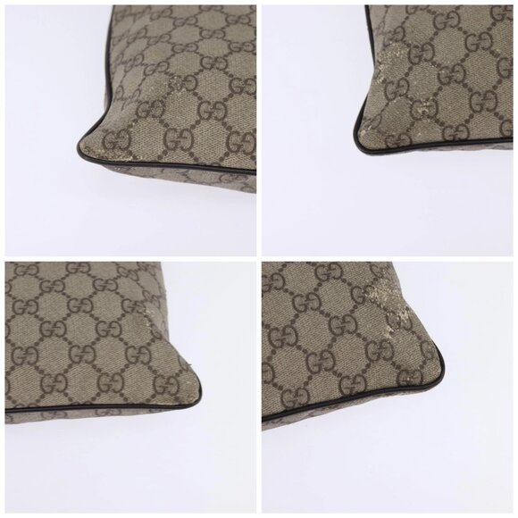 GUCCI GG Supreme Shoulder Bag PVC Beige - Picture 16 of 16